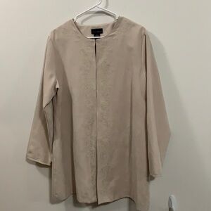 Beautiful suede lined jacket with embroidery Sz Lg